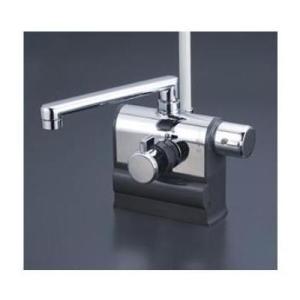 [KF3008RR2HS]KVK デッキ形サーモスタット式シャワー 右ハンドル仕様 撥水サーモシリー...