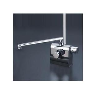 [KF3008RR3]KVK　デッキ形サーモスタット式シャワー 右ハンドル仕様 300mmパイプ付　