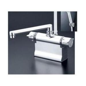 [KF3011ZT]KVK 水栓金具 デッキ形サーモスタット式シャワー マルチリフォーム 寒冷地用