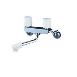 [KM2G3ZN]KVK　水栓金具 2ハンドル混合栓 150mmパイプ付 寒冷地用〈KM2G3Zの後...