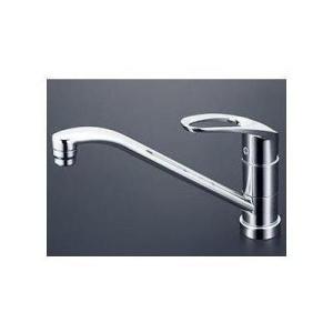 [KM5011TV8]KVK 流し台用シングルレバー式混合栓 吐水口回転規制80°逆止弁