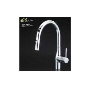 KVK 【返品OK!】KM6071EC KVK 流し台用シングルレバー式シャワー付混合