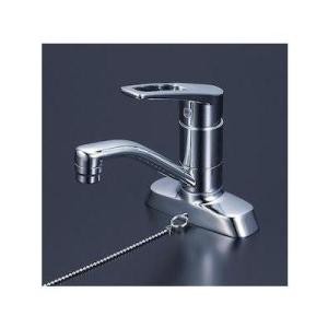 [KM7004ZTGS]KVK　洗面用シングルレバー式混合栓 ゴム栓付 寒冷地用