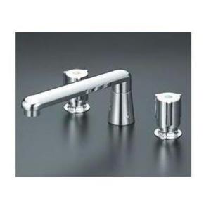 [KM84GCU]KVK 水栓金具 バス用埋込２ハンドル混合栓　ナット接続