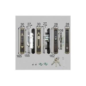 [L1Y42]LIXIL/トステム 引手・召合せ内外錠セット 玄関引戸部品