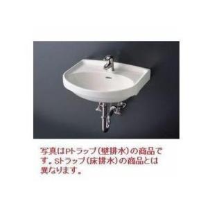 [L250C+TLHG31DEFR+TL4CU×2+TL250D+TLDS2201JA]TOTO 壁掛洗面器(中形)セット　床排水　シングルレバー混合栓(エコシングル)｜setubi