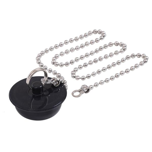 [LAND126]ノーリツ　浴槽排水栓 SET-AS LAN チェーン付　黒ゴム栓