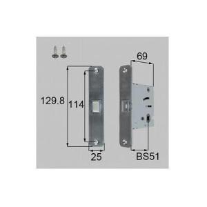 [MDW294C]LIXIL/トステム 丸座・角座ハンドル用箱錠　錠無し・錠付き兼用 室内ドア部品　...