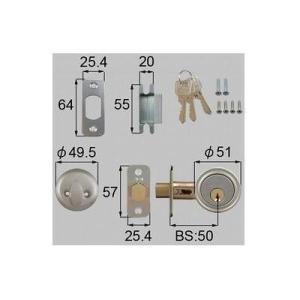 [MZTZZAD62]LIXIL/トステム デッドロック錠 室内ドア部品