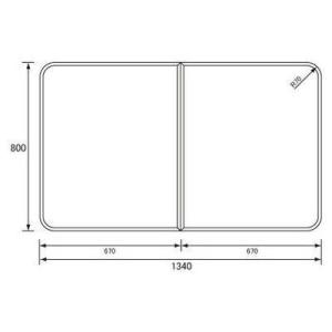 [RL91051STC]パナソニック　風呂フタ　組みフタ　2枚 長方形　切り欠きなし　1340×80...