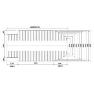 [RLGA1405NEC]パナソニック 風呂フタ　巻きフタ　長方形　切り欠きあり　1322mm×66...