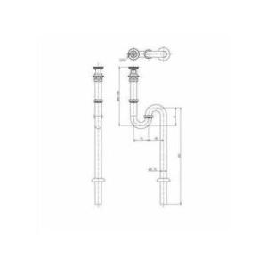 TLDS2105JA]TOTO 洗面器用排水金具 32mm Sトラップ ワンプッシュなし