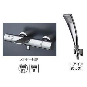 [TBV01S10J]TOTO 壁付サーモスタット混合水栓　ストレート脚 エアインめっき