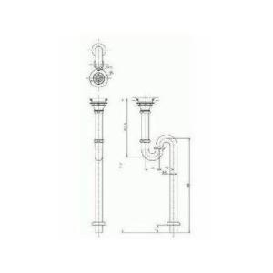 [TK18S]TOTO 流し用排水金具(Sトラップ) 38mm用　ゴム栓付き