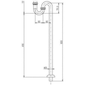 [TL590BS]TOTO 手洗器用排水金具　Sトラップ