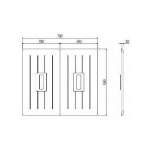 [TWB-80]INAX/LIXIL 風呂フタ　2枚1組　