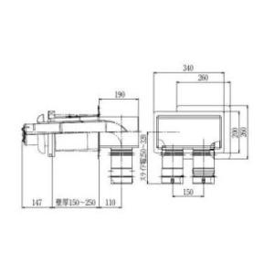 [WTG-100BL-2N]≪器種コード：53165≫パロマ 給湯器部材 ウォールトップ　直出し用 ...