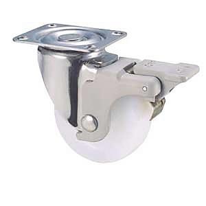 ナンシン ステンレスキャスター 自在ストッパー付 SU-STC-75NM S-12 プレートタイプ ...