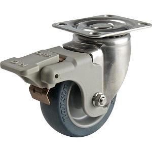 ナンシン ステンレスキャスター 自在ストッパー付 SU-STC-75GNU S-12 プレートタイプ...