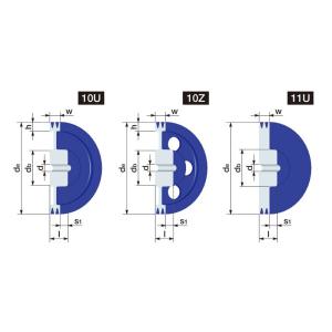 NBK 鍋屋バイテック ウェッジプーリー 80-3V-3 3V型 3本掛 プーリー 下穴品 加工なし...