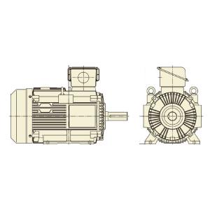 日立（HITACHI） 三相モータ TFO-LKK-55kW-4P-AC200/400V共用 全閉外扇