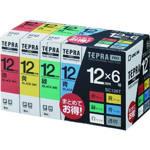 KING JIM SC126T 【純正】「テプラ」PROテープ 12mm ベ−シックパック 長さ8m...