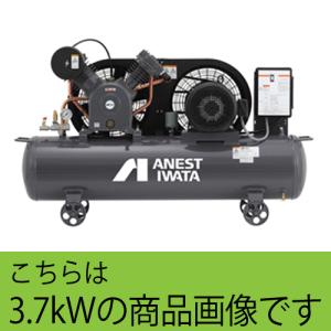 【在庫あり】 アネスト岩田 コンプレッサー TLP15EF-10-M6 60Hz専用 タンクマウント 給油式 圧力開閉器式 ドライヤー無し 三相200V 1.5kW 60Hz｜setubiprookoku