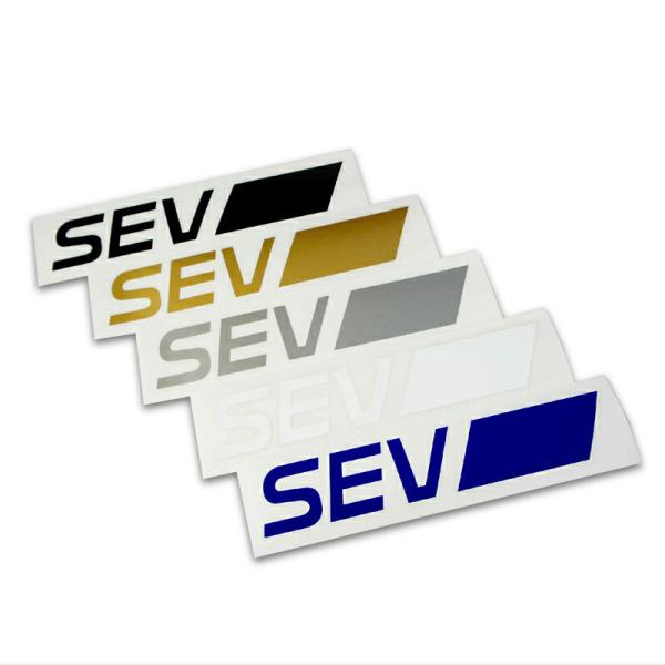 SEVカッティングステッカー　【S】サイズ　（約145×27mm） 〜自動車や好きな場所にSEVロゴ...