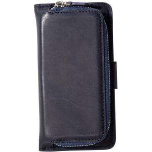 【アウトレット】オウルテック iPhone 6 Plus/6s Plus用 コインケース付 手帳型ケース 本革 カードポケット付 ネイビー OWL-CVIP6P02C-NV