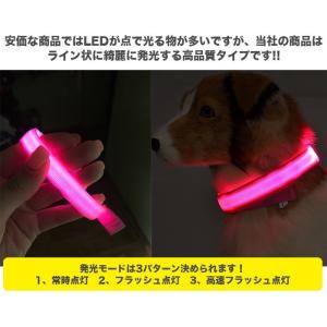 猫 犬 LED 首輪 LEDライト ペット キ...の詳細画像1
