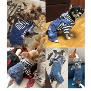 犬 服 ペット デニム パーカー ドッグ ドッ...の詳細画像2