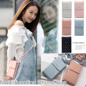 スマホポーチ ショルダーバッグ 財布 フラワー スマートフォンポーチ スマホ ショルダー 携帯 スマホバッグ