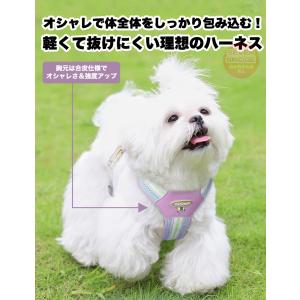 犬 猫 ハーネス リード付 体に優しい 背中ハ...の詳細画像1