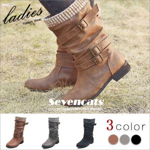 ブーツ レディース ミドルブーツ 太めヒール 秋冬 シューズ