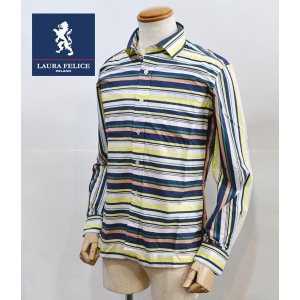 【現品限り 特価 55%OFF SALE】 ラウラフェリーチェ シャツ マルチカラー 春夏 メンズ服...