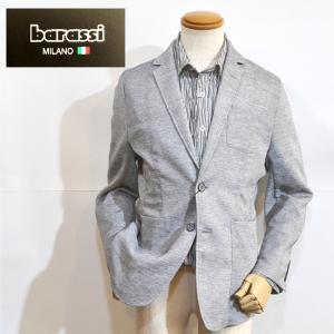 【50%OFF SALE】 バラシ barassi ミラノ ブランド メンズ 服 ジャケット 春夏 カジュアル グレー 軽量 ストレッチ 無地 日本製生地 3250-6011 送料無料｜sevenebisu-net