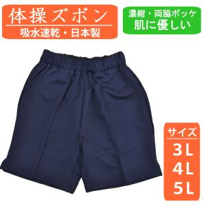 体操着 体操服 ズボン 大きいサイズ 3L 4L 5L 体操パンツ 送料無料 濃紺 綿混 中学生 高校生 スクール