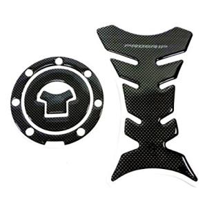 バイク タンク キャップ 傷つき防止! 汎用  黒 カーボン調