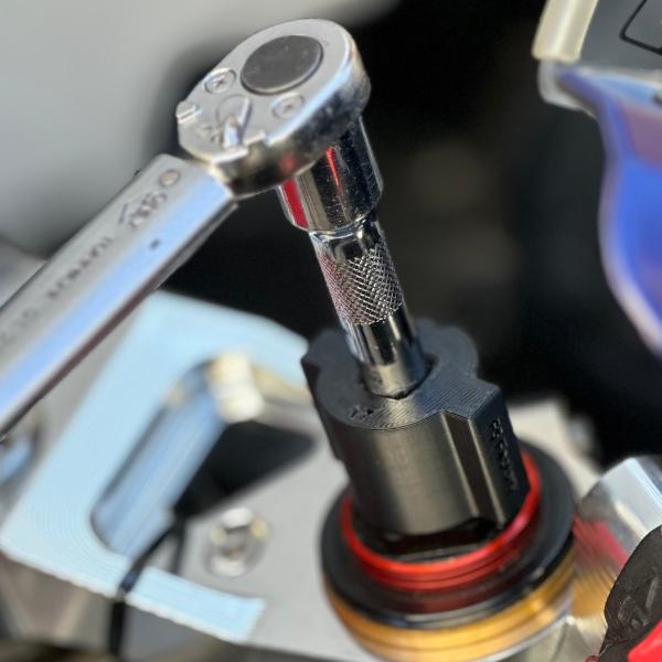 バイク フロント サスペンション 調整 プリロード調整 手回し ラチェット対応 工具 簡単 キズ防止...