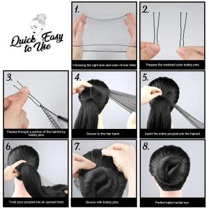 シニヨンネット ヘア ネット 10枚 アシアナ...の詳細画像1