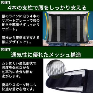 腰痛ベルト メッシュ コルセット 腰ベルト 腰...の詳細画像1