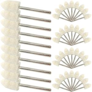 フェルトバフ 砲弾型 研磨ヘッド リューター 軸径3mm 幅12mm 50本セット