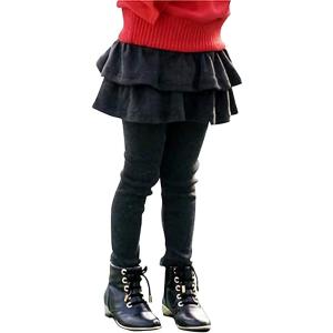 アスペルシオ スカート付き レギンス 子供服 ガールズ キッズ 女の子 スパッツ スカッツ 黒