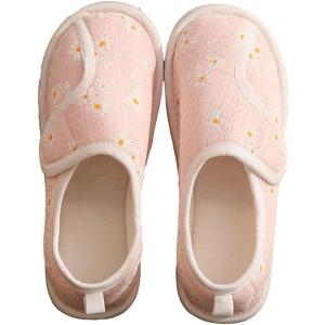 エレクトリックサーカス 介護 スリッパ ルーム シューズ リハビリ ウォーキング 室内履き スリッポン( ピンク,  23.0 cm)