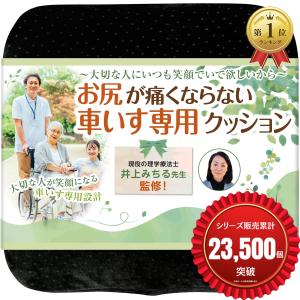 【Yahoo!ランキング1位入賞】車椅子用 クッション 介護 理学療法士監修 低反発 お尻が痛くならない 床ずれ( ブラック,  1個)