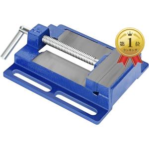 卓上万力 4寸 口幅 100mm 青 平形万力 テーブルバイス DIY