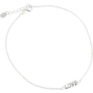 925 アンクレット スターリング LOVE ミサンガ レディース