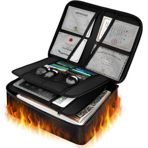 耐火バッグ 耐火温度1200℃ 書類収納バッグ 防水耐火