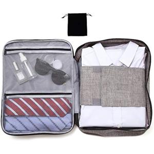 シャツケース 収納 出張 ワイシャツ2-4枚収納 たたみプレート2枚と小物入れ付