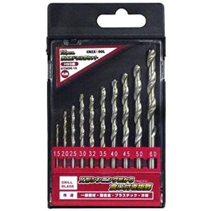 HSS鋼 鉄工用ドリル刃セット 10本組 金属 金工 GTNDR-10